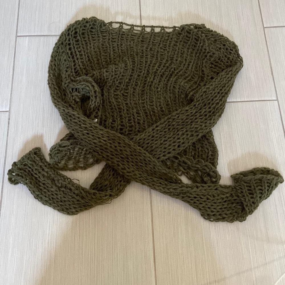 Thin Knitted throw-over sweater